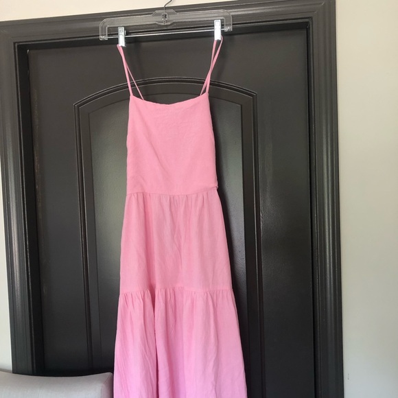 Ebby and I bubblegum pink open back strappy maxi dress - Picture 3 of 11